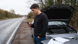 Car Breakdown or Road Accident