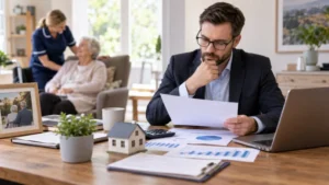 Financial analyst comparing a possible estate levy with the cost of funding UK social care