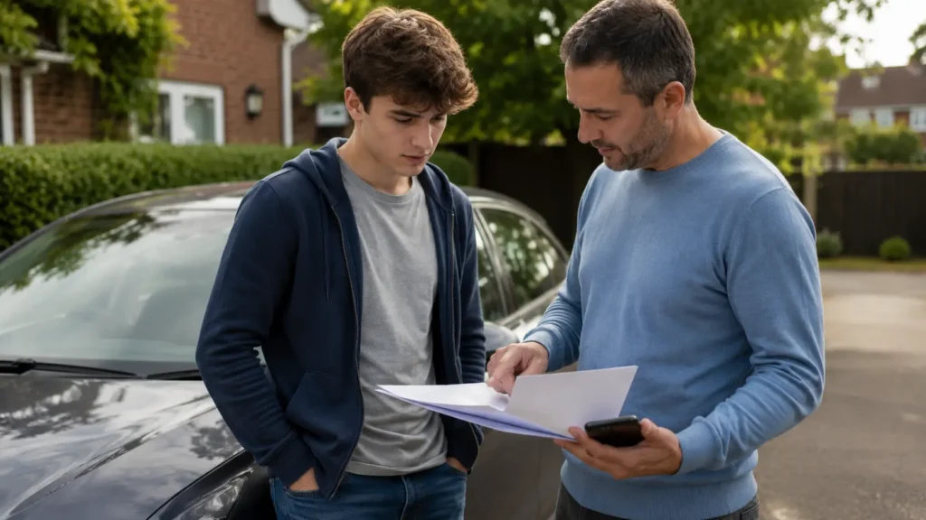 Named driver building claim-free driving experience towards a no-claims bonus in the UK.