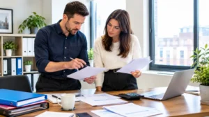 Business owners reviewing PAYE
